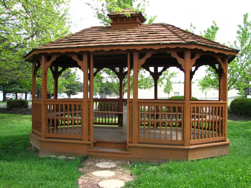 Cedar Gazebo Installation in Kansas City, KS